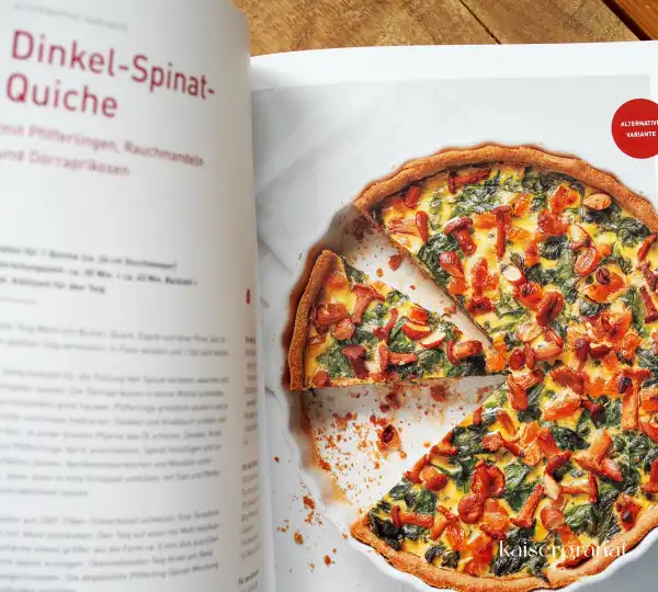 GU-Kochbuch-Matthias-Riedl-Johann-Lafer-Medical Cuisine-Rezept-Dinkel-Spinat-Quiche