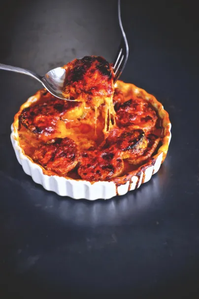 Das Rezept Melanzane alla parmigiana aus dem Kochbuch Pura Passione von Claudio del Principe