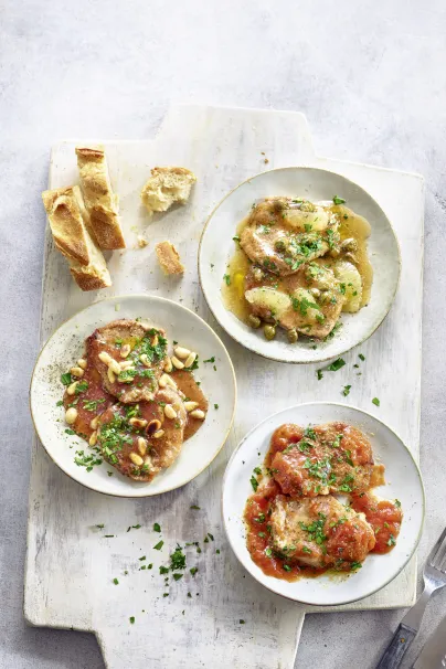 Kalbsschnitzelchen aus dem Kochbuch Kochen mit Martina&Moritz Schnell+Einfach=Einfach Gut von Martina Meuth und Bernd Neuner-Duttenhofer