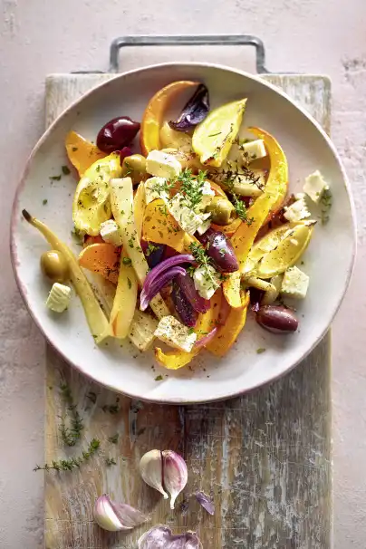 Warmer Ku╠êrbissalat