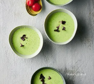 Erbsen-Wasabi-Creme-Suppe aus Meine grüne japanische Küche